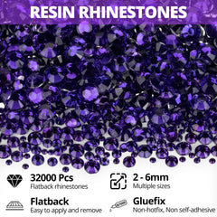 Worthofbest close-up of purple rhinestone facets showing brilliant sparkle and detail