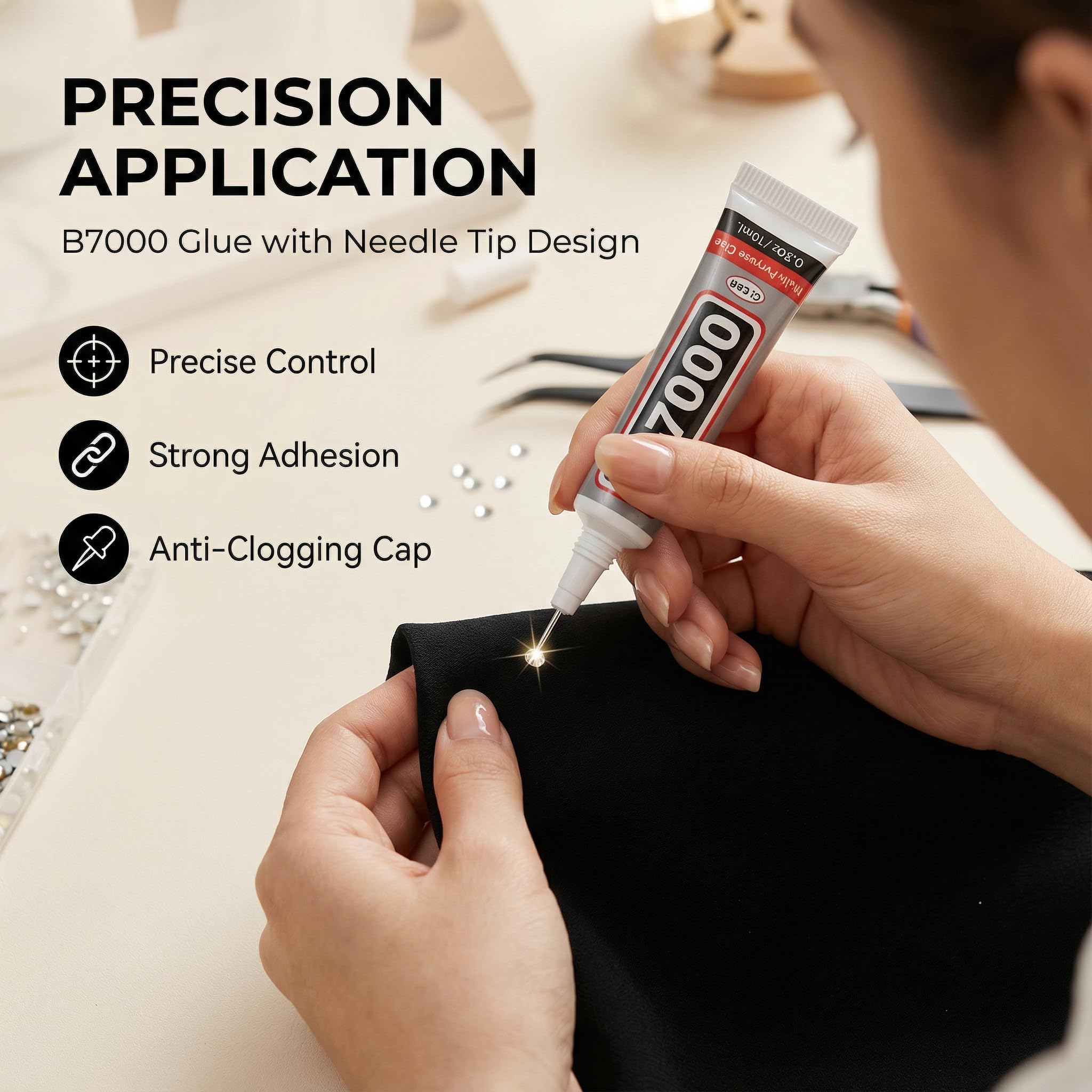 Worthofbest wax pencil and tweezers for accurate stone placement and control