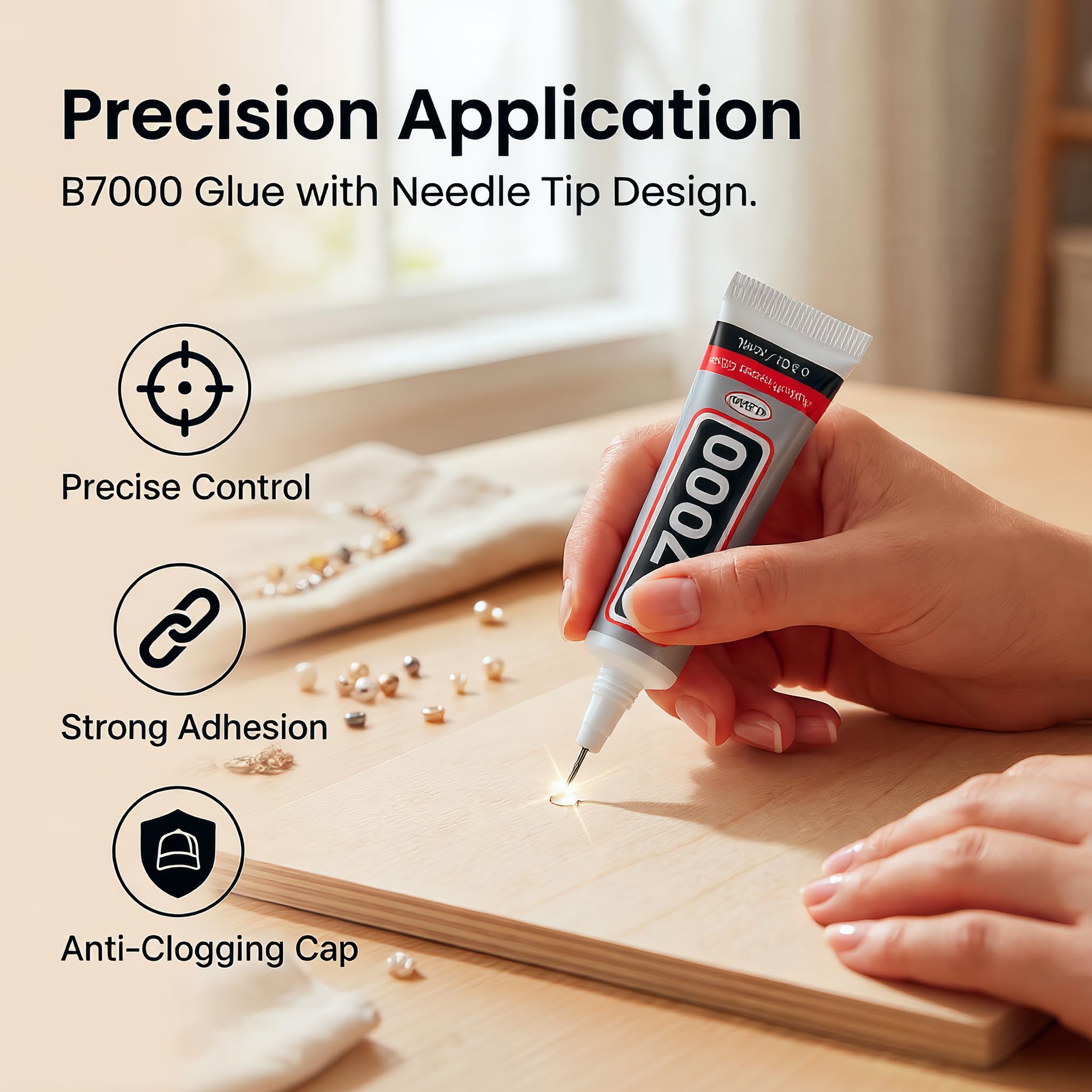 Worthofbest precision tweezers and wax picker for accurate rhinestone placement