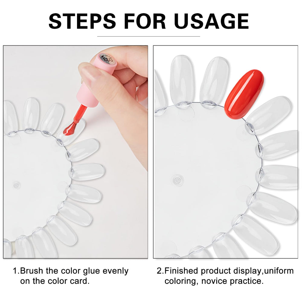 Worutuk swatch wheel on tabletop in salon scene showing professional display benefit