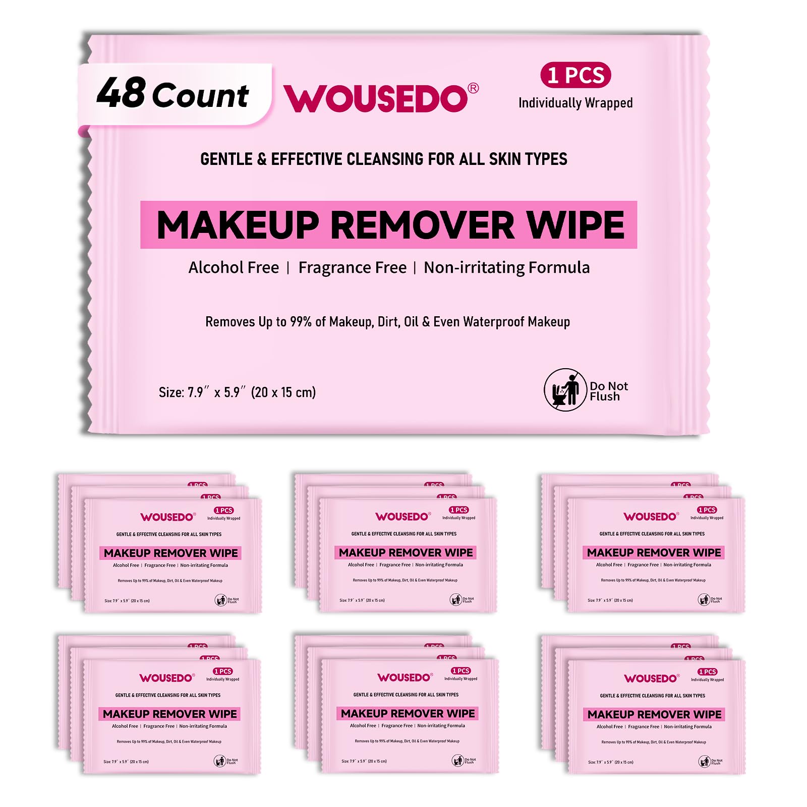 WOUSEDO front packaging showing 48-count bulk and brand for easy identification