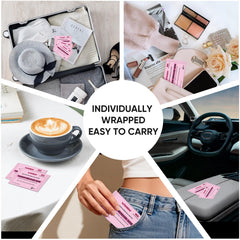 WOUSEDO wipes arranged as hotel amenities highlighting guest-ready convenience