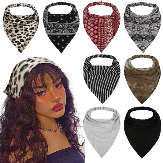 WOVOWOVO front packaging showing eight leopard-print scarves and benefits