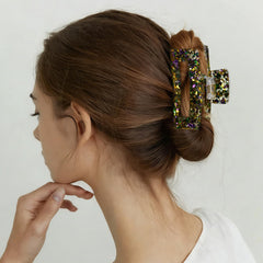 WOVOWOVO clip securing an elegant updo, quick styling with comfortable hold