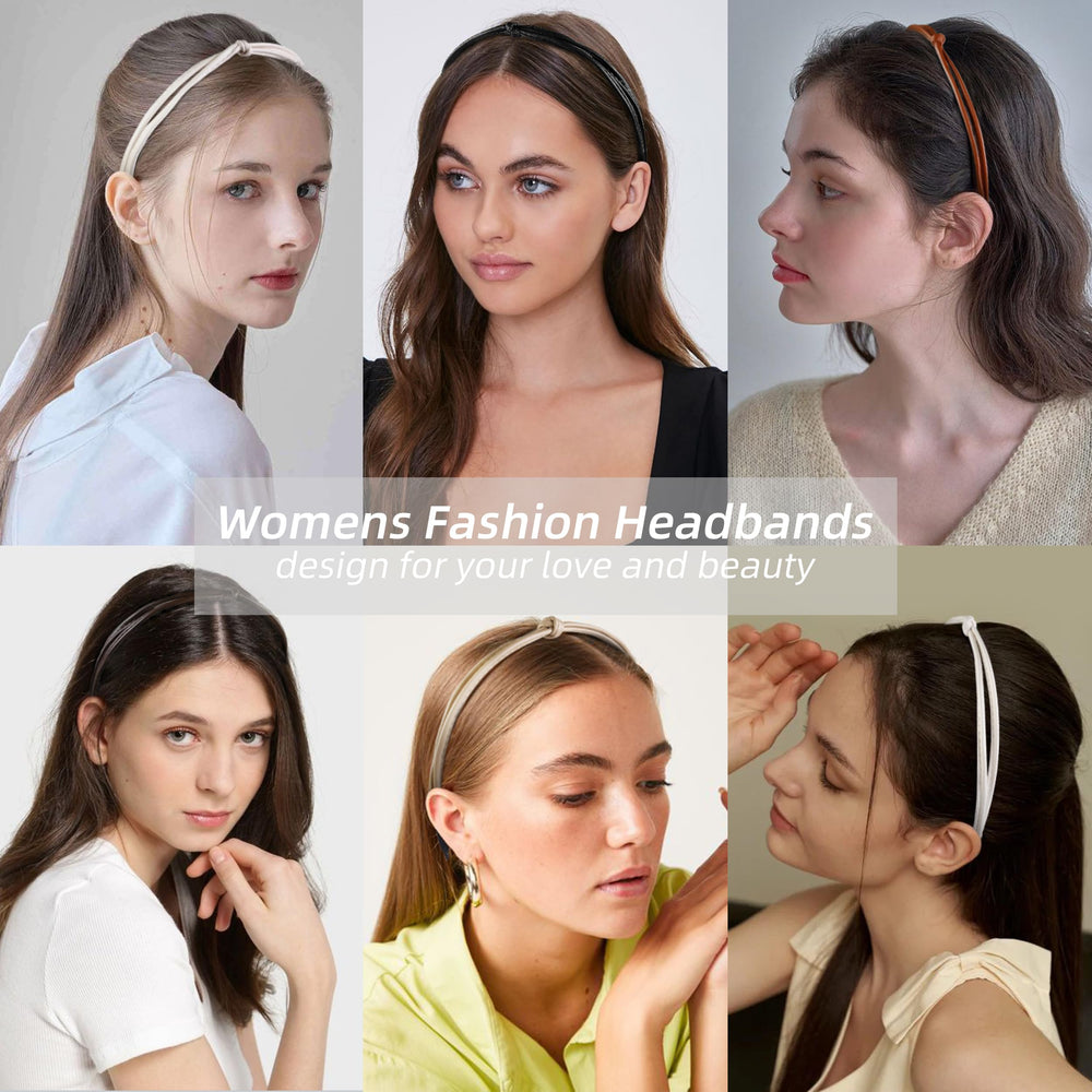 WOVOWOVO headband on short hair showing slim profile and no bulk