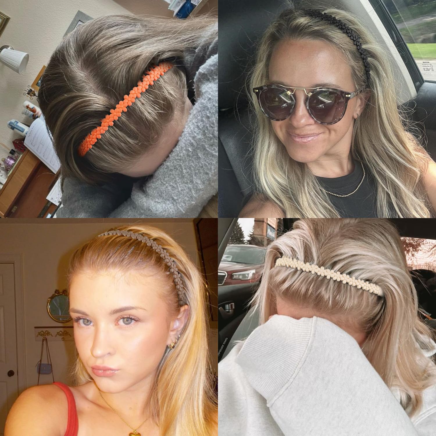 WOVOWOVO on-model wearing headband in casual outfit showing polished look benefit