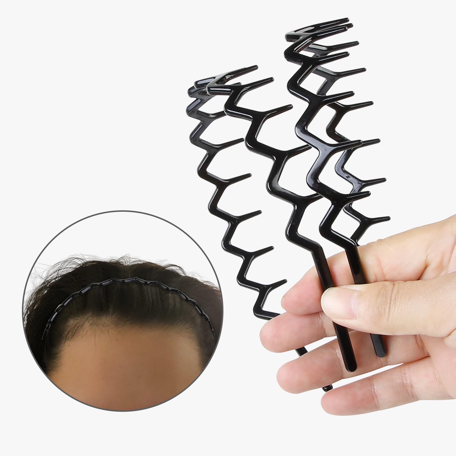 wovowovo hand holding headband to show scale and travel-friendly convenience