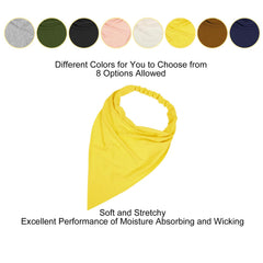 WOVOWOVO headscarf used during yoga demonstrating sweat-wicking benefit