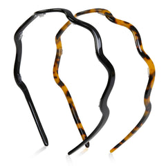 WOVOWOVO tortoiseshell band paired with evening outfit adding warm pattern
