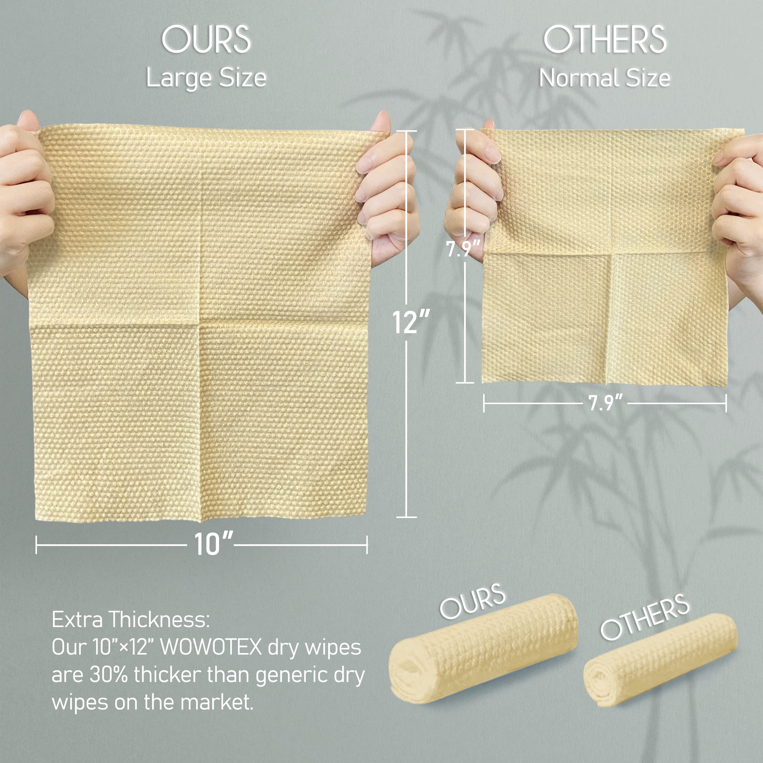 WOWOTEX close-up bamboo rayon texture highlighting softness and absorbency