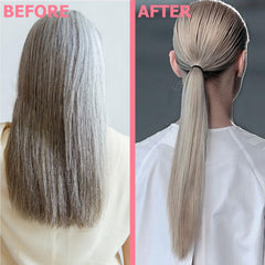 WOZUTUNT application on damp hair illustrating frizz control and smoothness