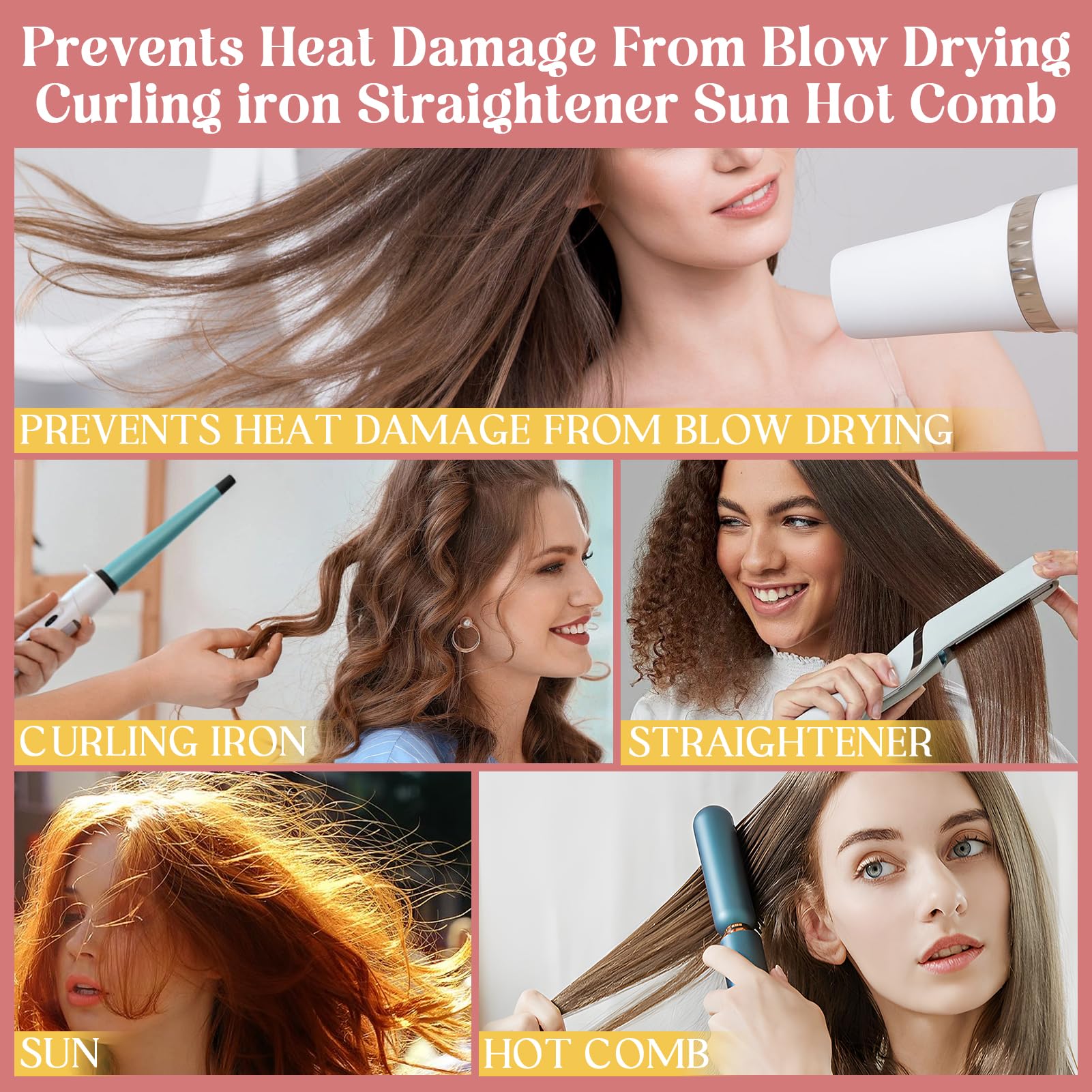 WOZUTUNT before-and-after comparison demonstrating frizz control and smoother finish