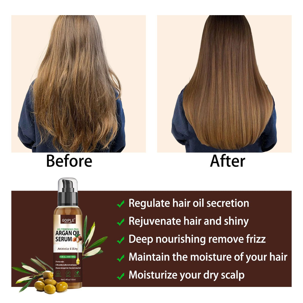 WOZUTUNT before and after image demonstrating frizz control