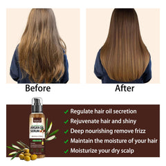 WOZUTUNT before and after image demonstrating frizz control