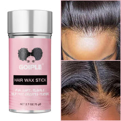 WOZUTUNT before and after edge lay comparison showing sleek hairline and reduced flyaways benefit