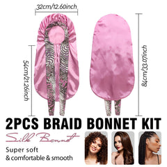 WOZUTUNT inside lining view showing roomy cap that covers braids