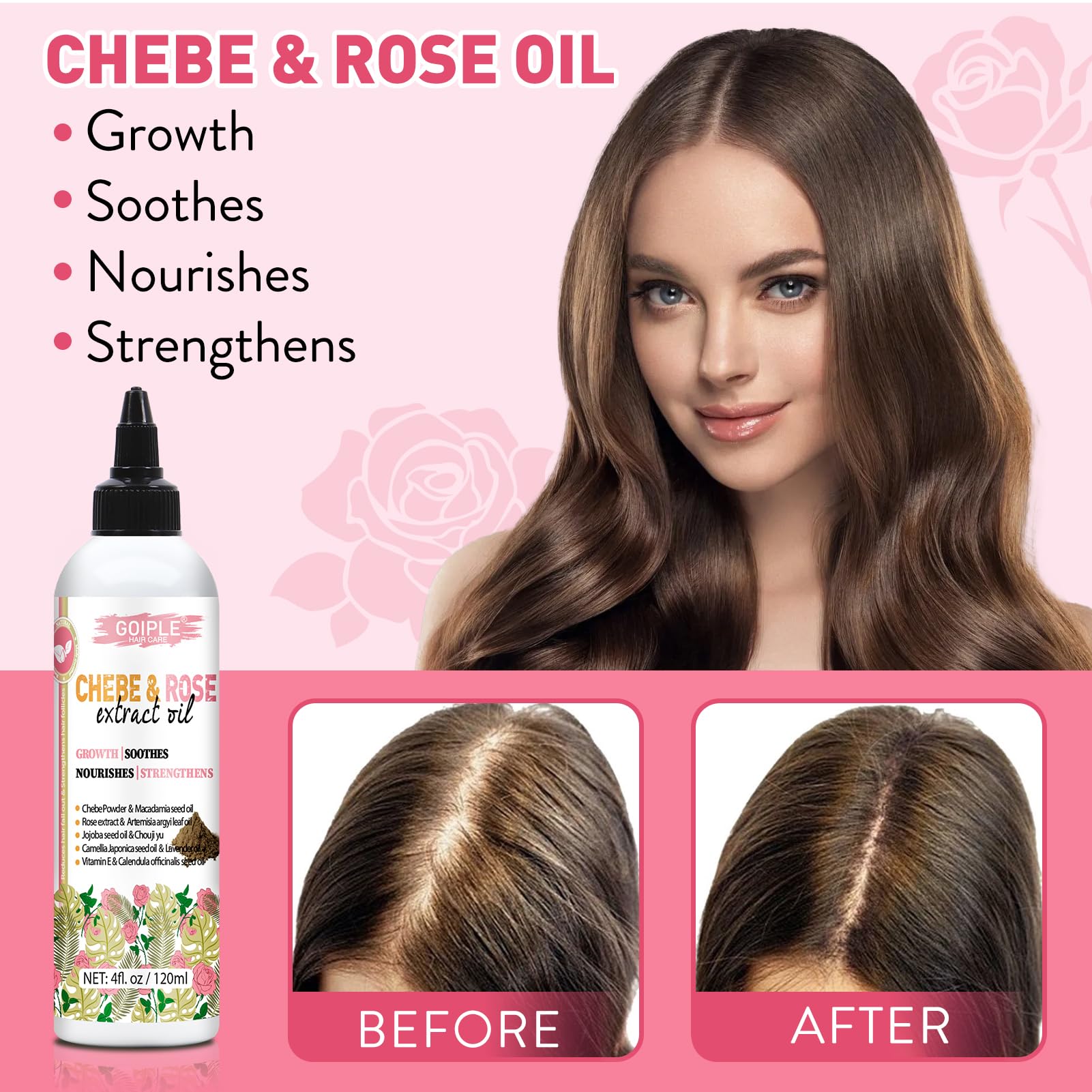 WOZUTUNT applying oil to scalp to reduce breakage