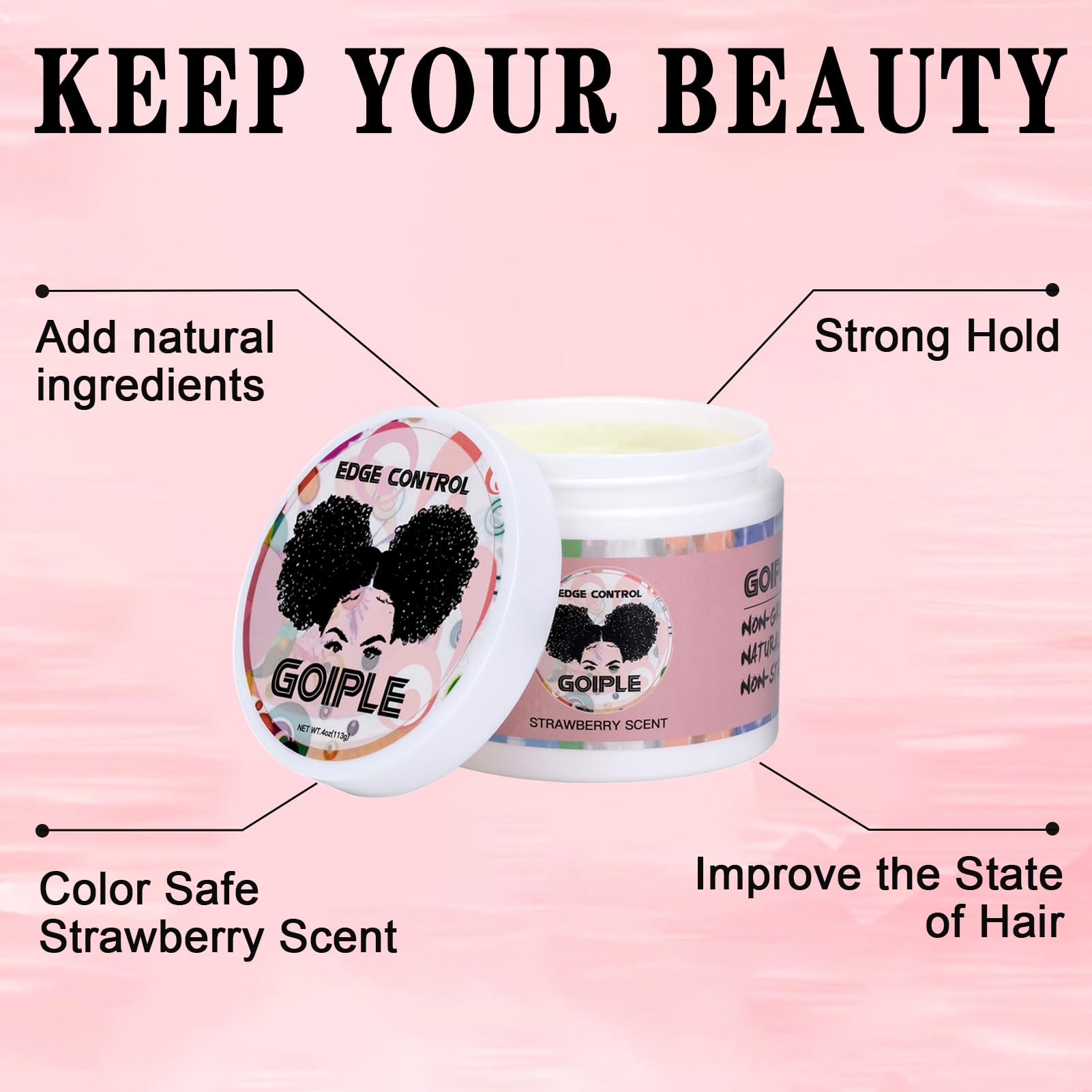 WOZUTUNT gel texture close-up displaying smooth non-greasy consistency for long-lasting hold