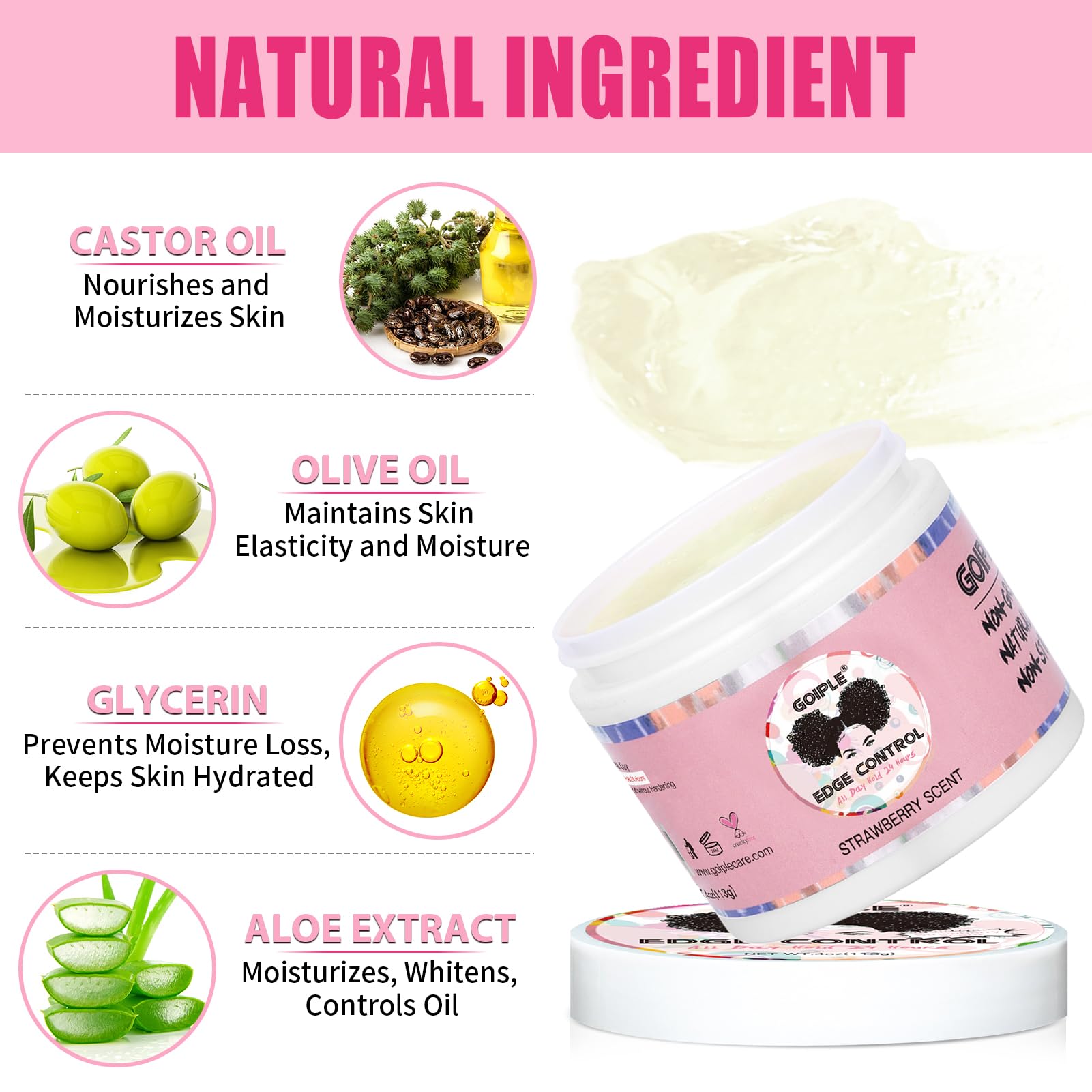 WOZUTUNT edge wax jar open showing smooth texture for strong, non-greasy hold