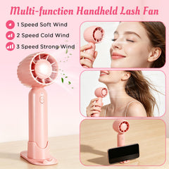 WOZUTUNT fan in use blowing gentle airflow to dry cleaned eyelash extensions quickly