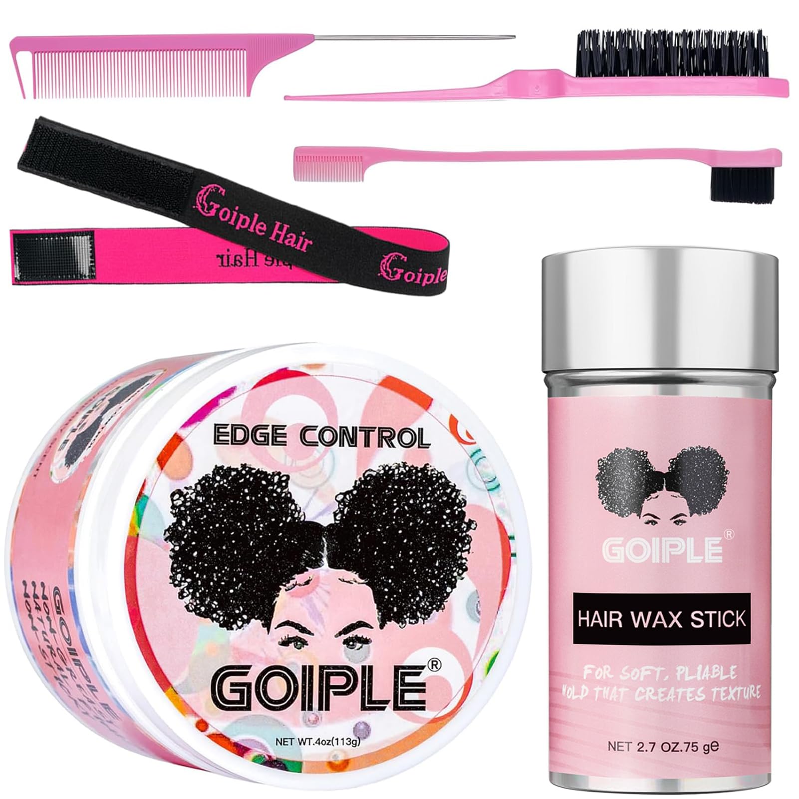 WOZUTUNT front packaging showing complete edge control kit and styling tools benefit tidy edges