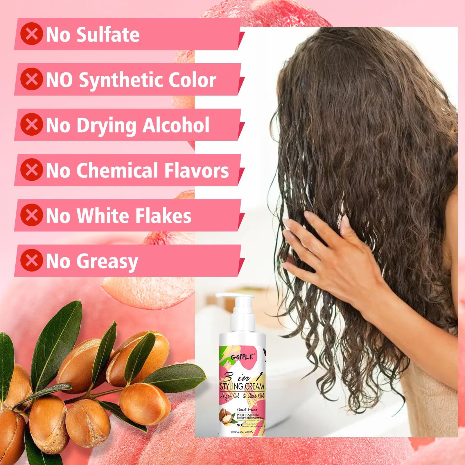 WOZUTUNT natural ingredients close-up with argan and shea, emphasizing nourishing oil benefits