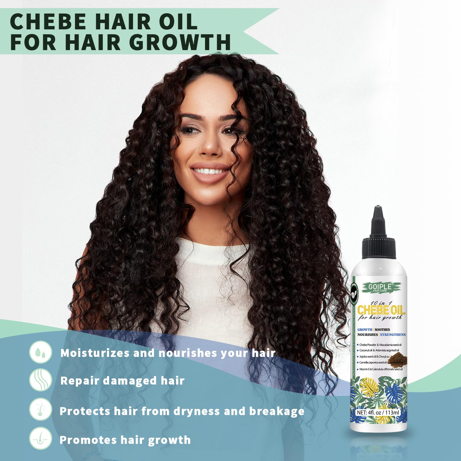 WOZUTUNT oil on hair ends smoothing frizz to reduce breakage