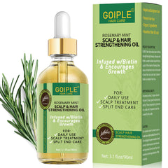 WOZUTUNT bottle front view showing rosemary oil for easy identification and care