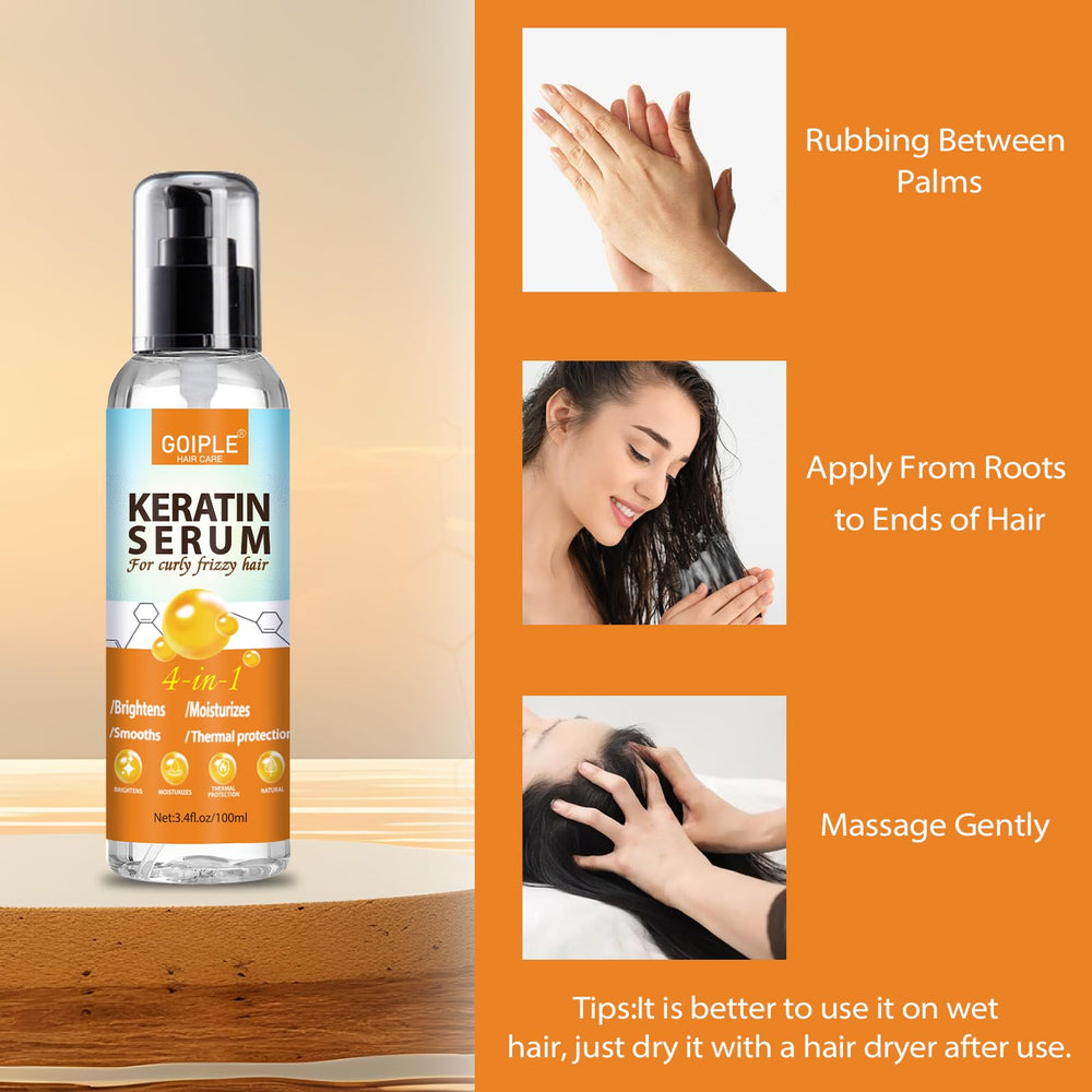 WOZUTUNT smoothed hair ends after use showing reduced frizz and visible gloss benefit softness