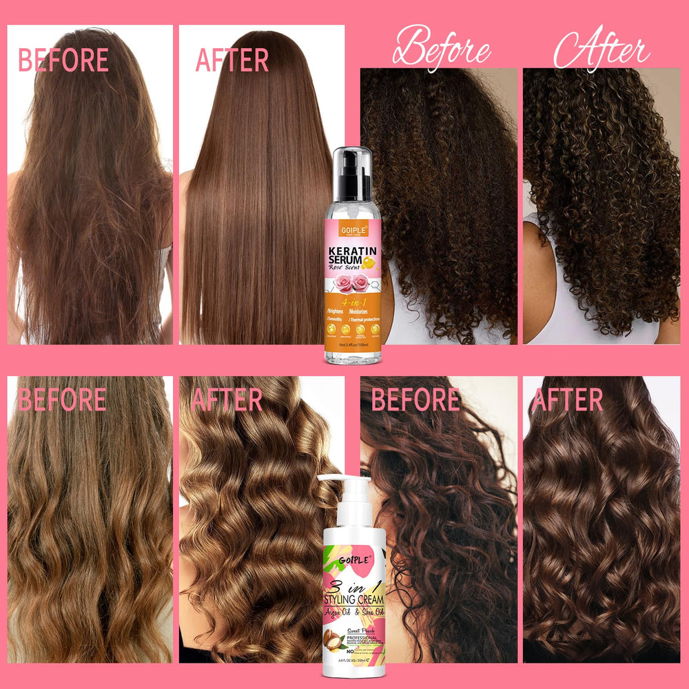 WOZUTUNT sleek back styling result on model, exhibiting frizz control and glossy finish
