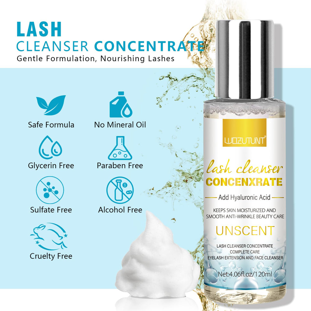 WOZUTUNT foaming texture close-up showing gentle deep-cleansing benefit