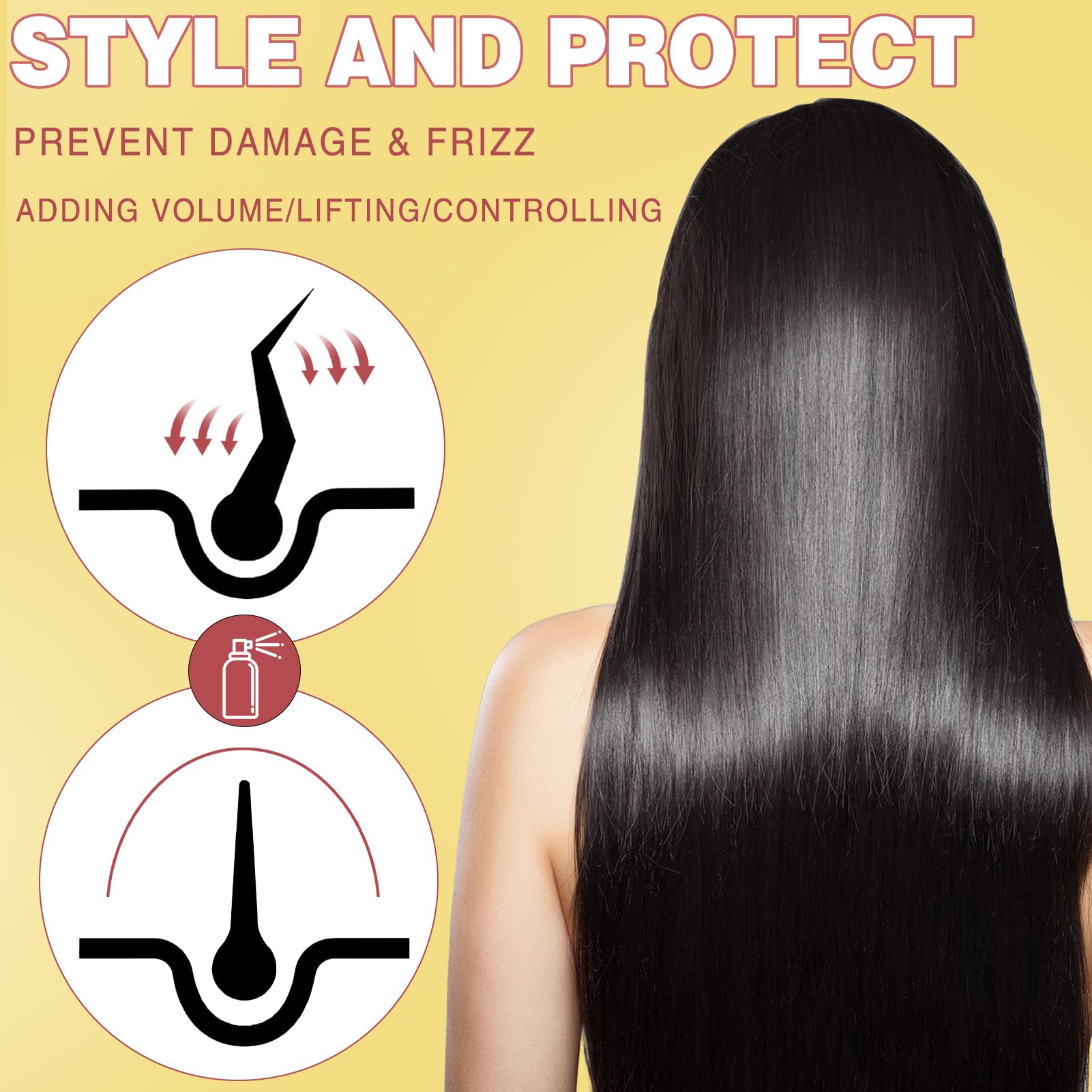 WOZUTUNT oil-enriched texture on a hair strand adds moisture and shine