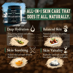 Wrath & Remedy jar beside honey, highlights Manuka honey nourishment benefit