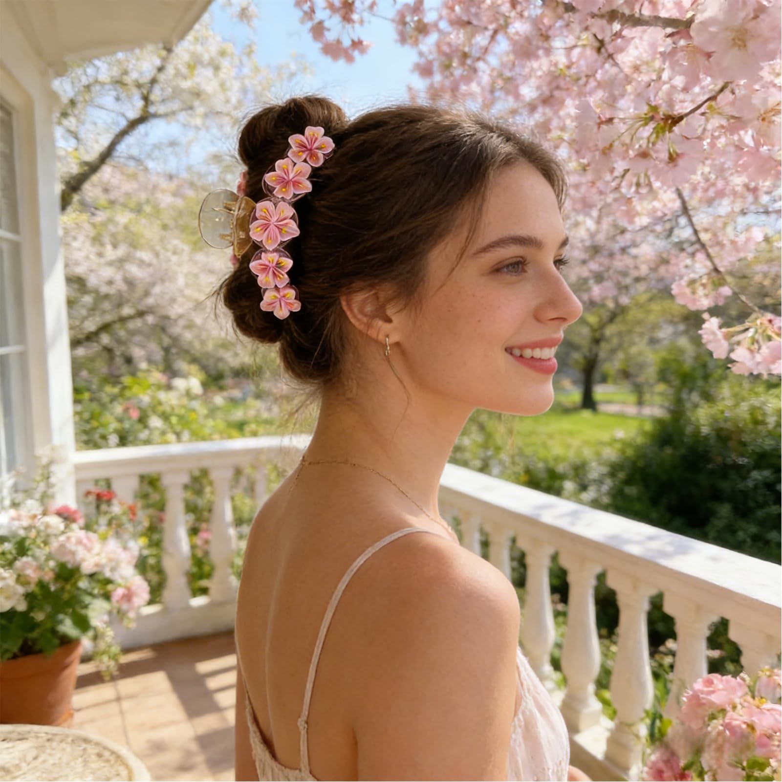 WRBAJIS cherry blossom close-up detail highlights blossoms and secure texture benefits