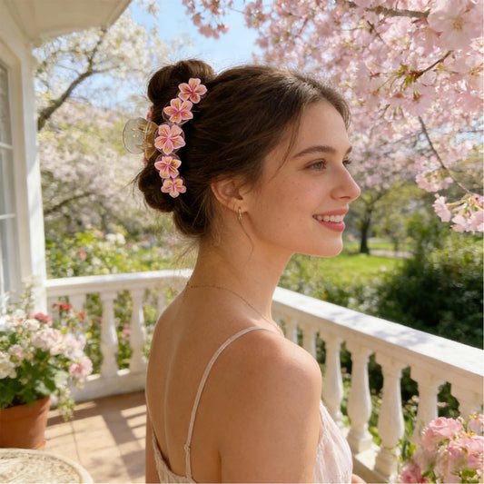 WRBAJIS cherry blossom close-up detail highlights blossoms and secure texture benefits