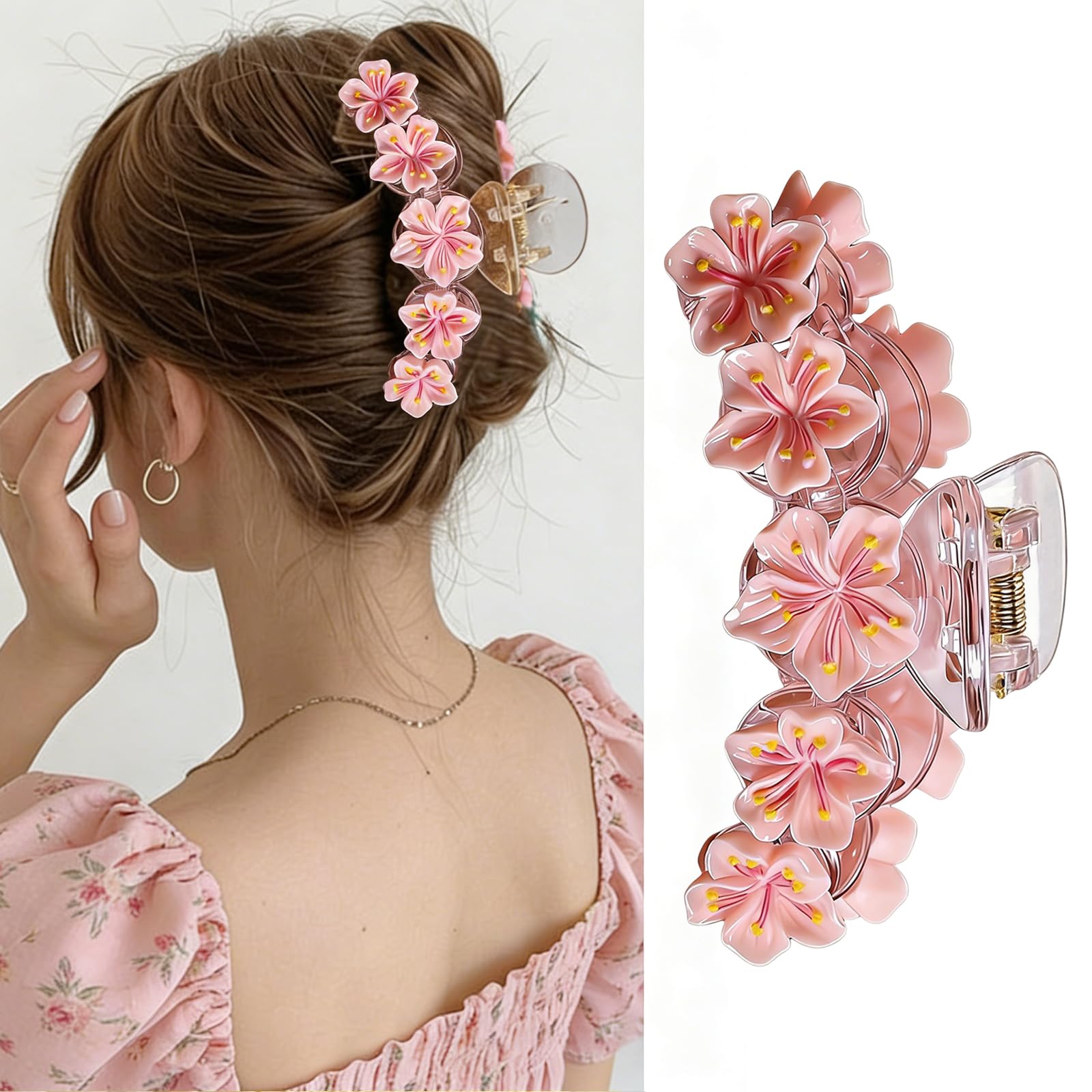WRBAJIS cherry blossom front view pink clip shows floral accent and elegant style