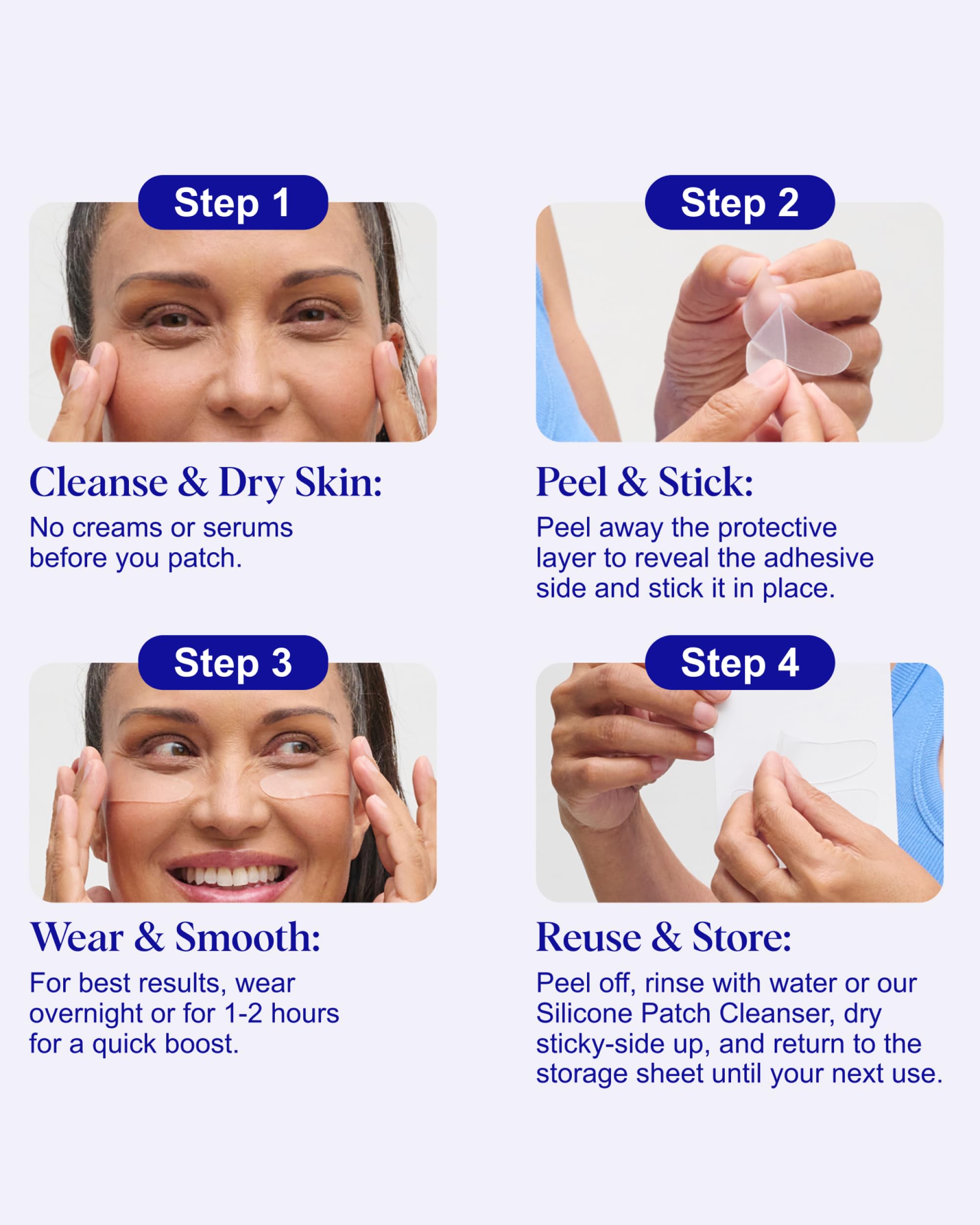 Wrinkles Schminkles transparent patch on skin highlighting invisible coverage benefit