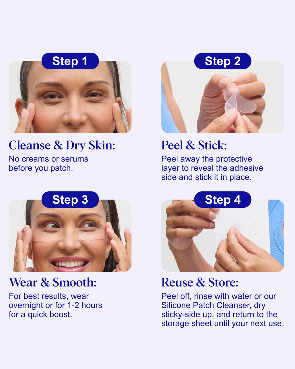Wrinkles Schminkles transparent patch on skin highlighting invisible coverage benefit