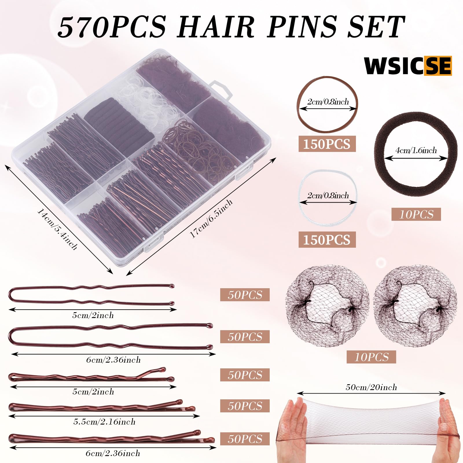 WSICSE close-up of rounded pin tips for comfortable scalp protection