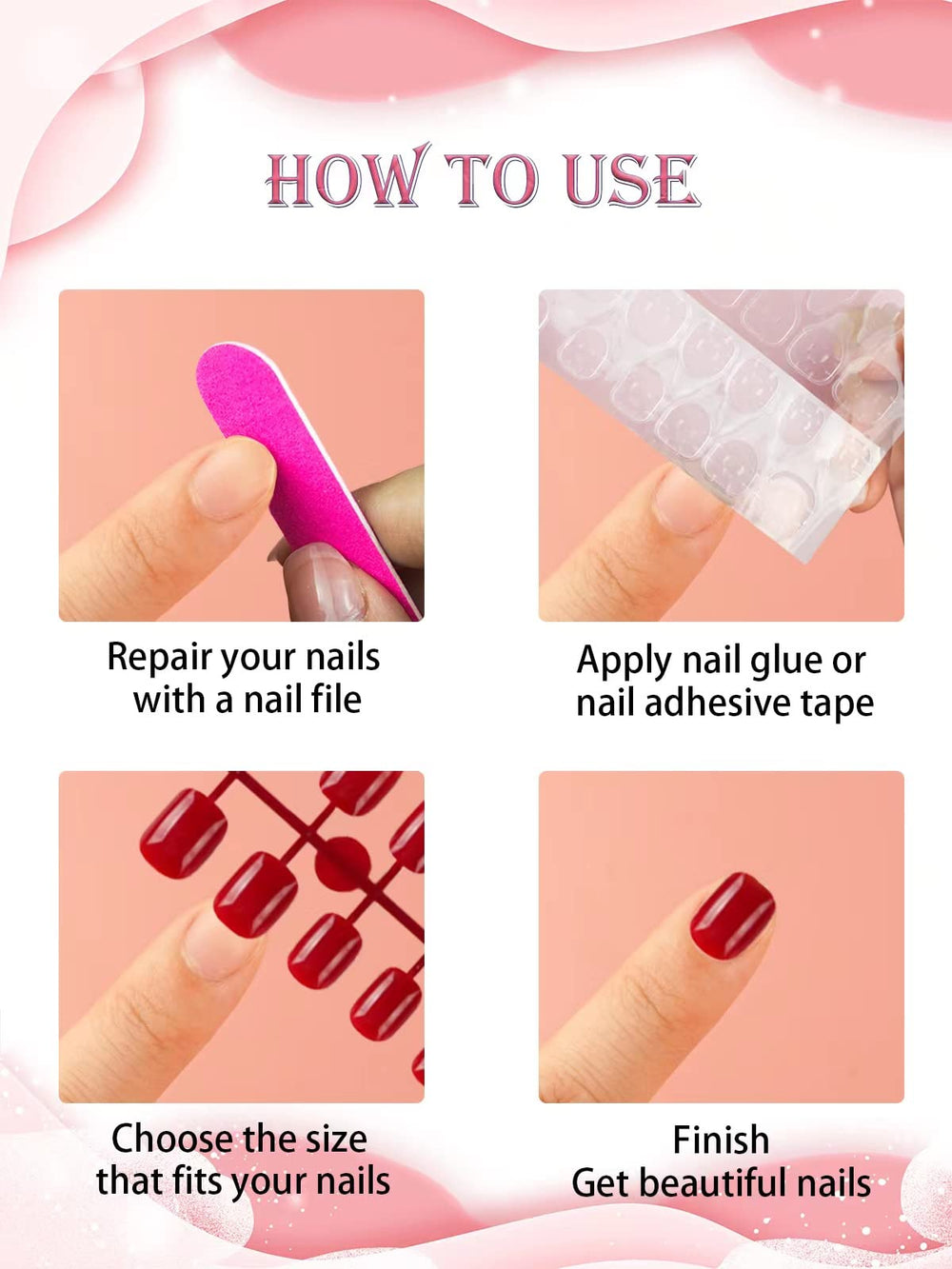 Wsimily adhesive tabs and accessories ready for quick, secure wear