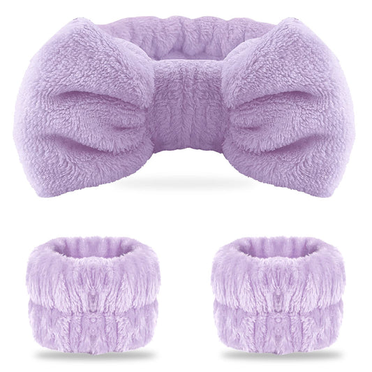 WSYUB front view of purple headband and two wristbands showing set and benefit