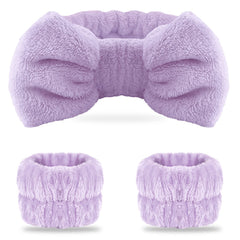 WSYUB front view of purple headband and two wristbands showing set and benefit