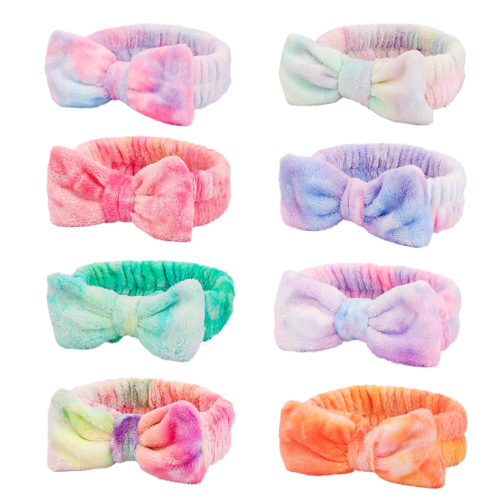 WSYUB front view of 8 headbands showing colors and packaging, stays organized