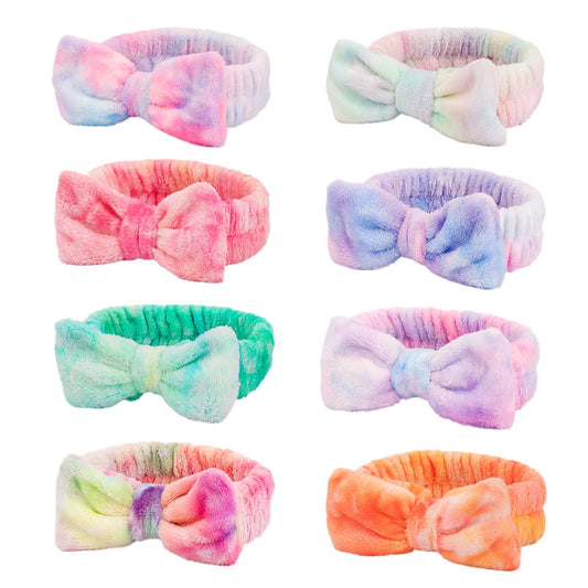 WSYUB front view of 8 headbands showing colors and packaging, stays organized
