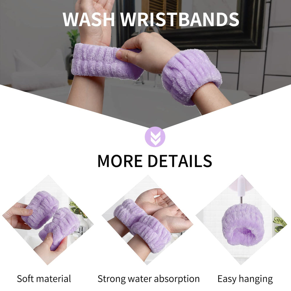 WSYUB headband in use during face wash keeping hair neatly back