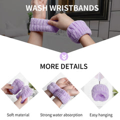 WSYUB headband in use during face wash keeping hair neatly back
