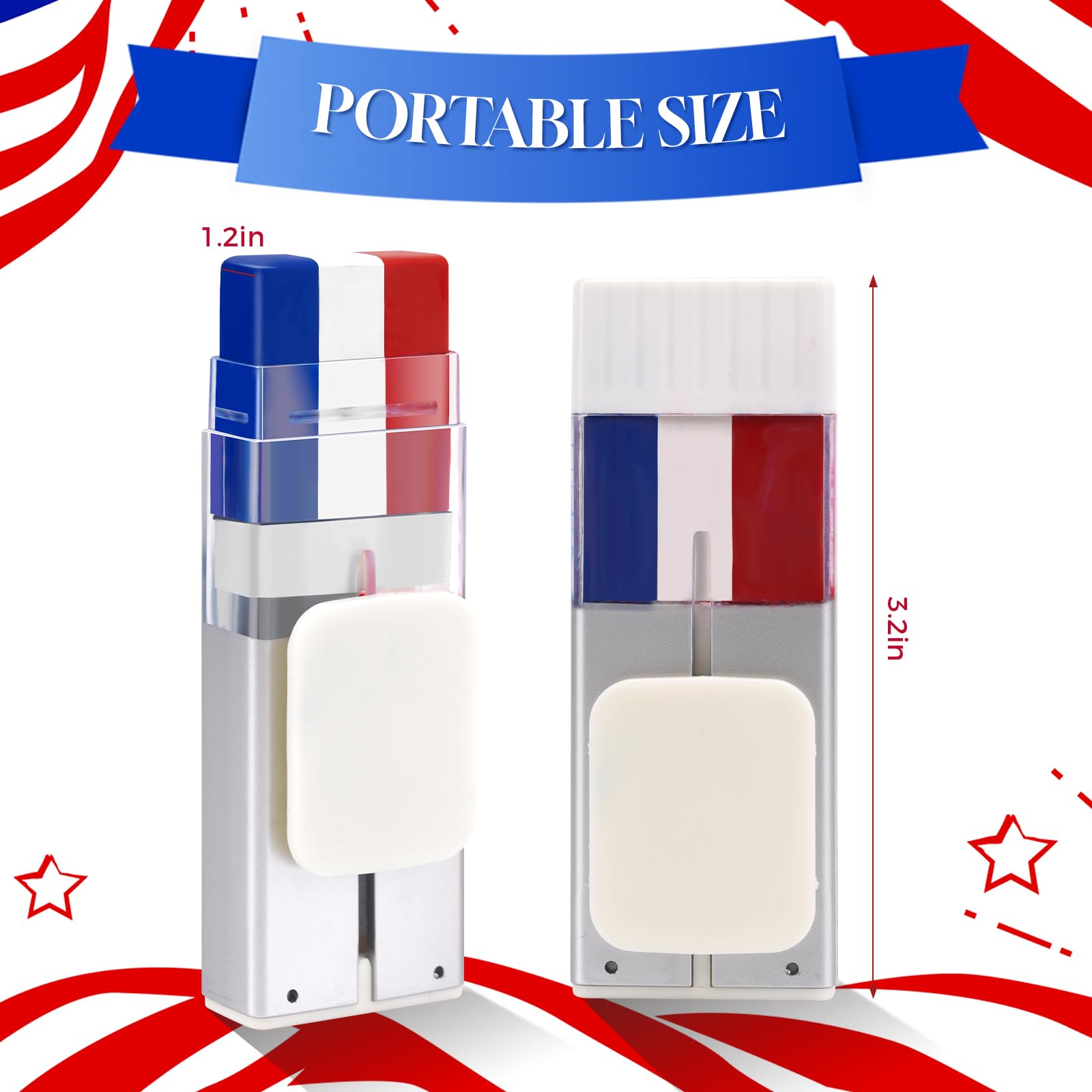 WTFACE two open sticks displaying colors and easy access benefit