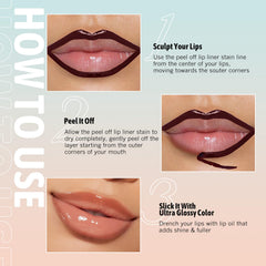 Wugbc after peel finished lips displaying matte pigment payoff
