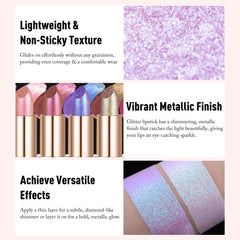 Wugbc applied on lips full coverage with vibrant purple shimmer for impact