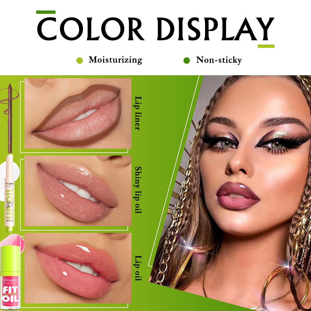 Wugbc brown lip liner pencil tip close up for precise definition benefit